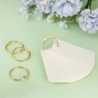 Anillo de Metal, Argolla Metálica para Encuadernar, Bolsa de 50 Piezas, Diámetro de 25 mm, Dorado - Imagen 3