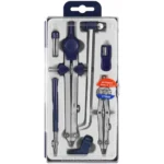 Compás de Precisión, de Metal, con Accesorios, en Estuche de Plástico, Motarro, Set de 7 Piezas