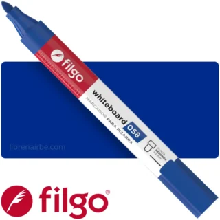 Marcador de Agua para Pizarra Blanca, Filgo 058, Punta Redonda de 1-2 mm, Azul