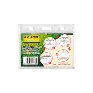 Porta Credencial de Acrílico Rígido Transparente, para Tarjetas de hasta 85 x 54 mm, Horizontal